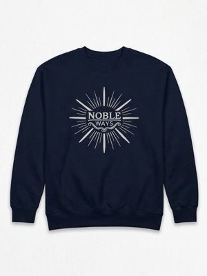 Navy Blue, white embroidered emblem